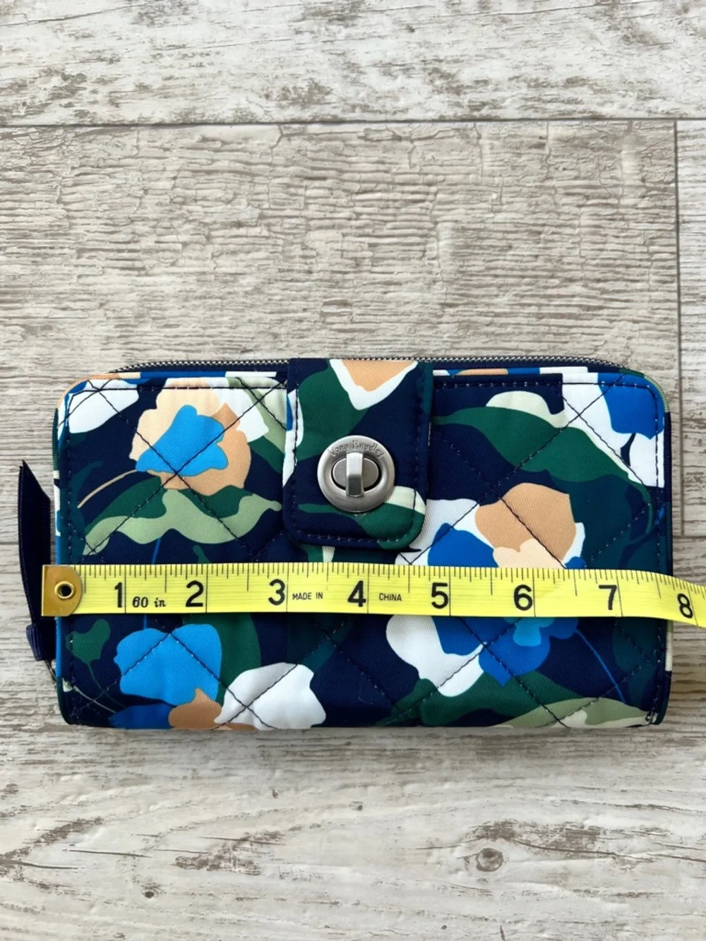 Vera Bradley RFID Turnlock Wallet, Immersed Blooms Performance Twill - Picture 10 of 11